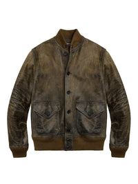 Bomber Stanton en cuir - Vintage Indigo
