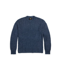 Pull à col roulotté en lin mélangé - Blue & Multicolore