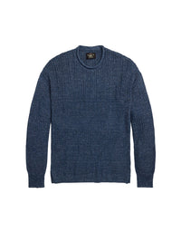 Pull à col roulotté en lin mélangé - Blue & Multicolore