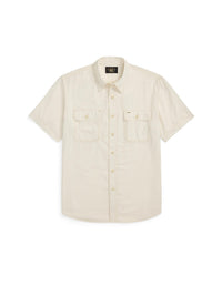 Chemise workwear à lisière selvedge - Natural & Off-White