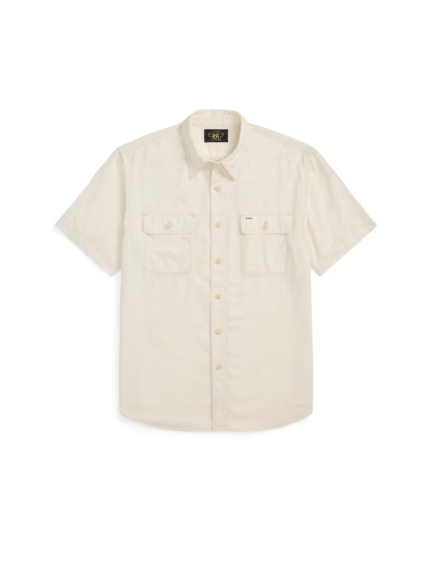 Chemise workwear à lisière selvedge - Natural & Off-White
