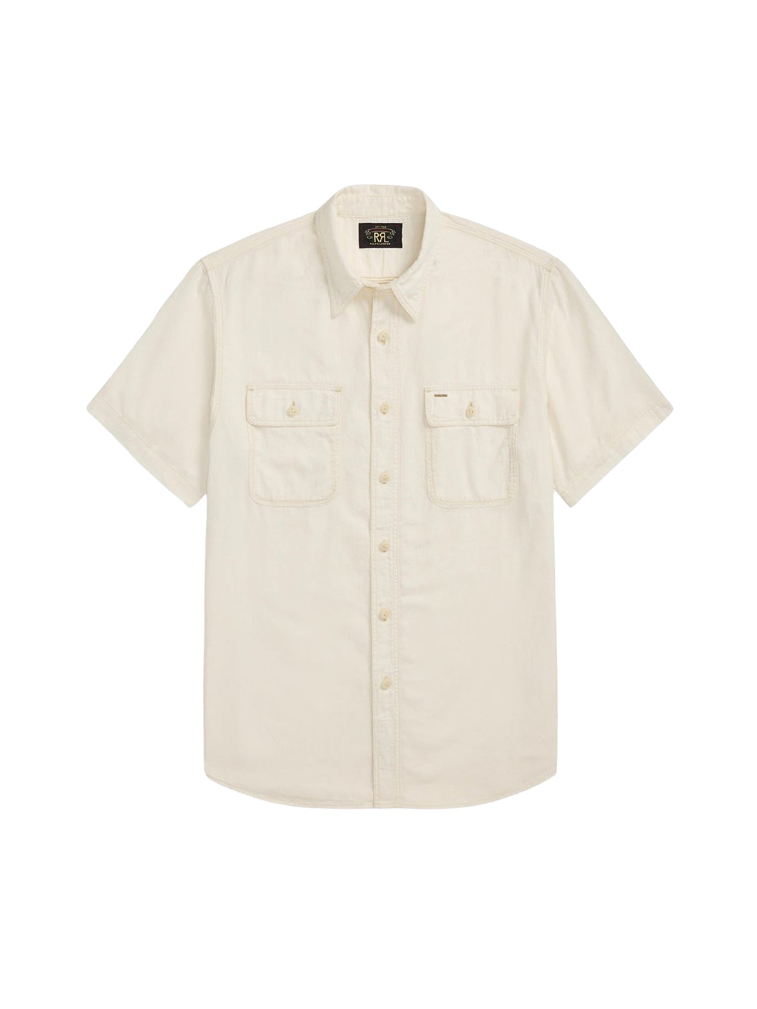 Chemise workwear à lisière selvedge - Natural & Off-White
