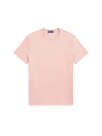 Round-neck T-shirt in Scottish yarn - Soft Pink