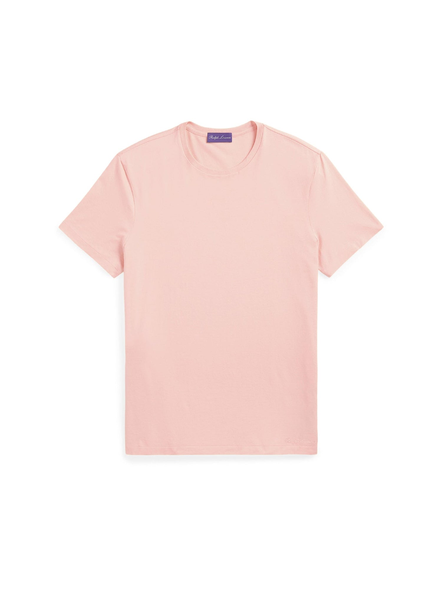 Round-neck T-shirt in Scottish yarn - Soft Pink