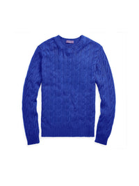 Pull en cachemire torsadé - Classic Copen Blue