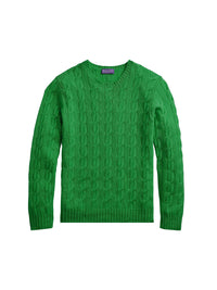 Pull en cachemire torsadé - Vert