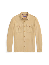 4pcs / NEW // OYSTER TAN SHIRT JACKET UNLINED BARRON