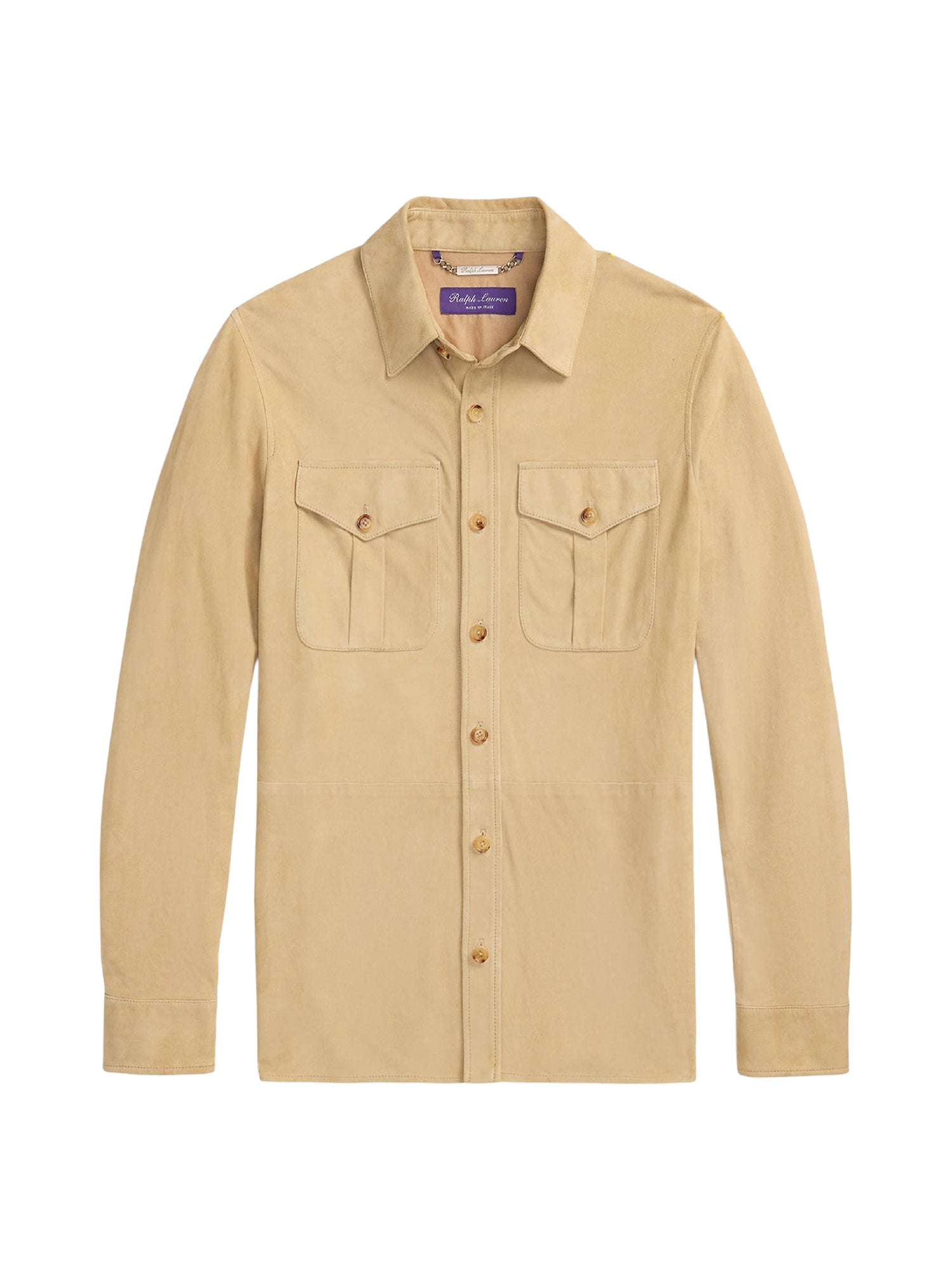 Barron suede overshirt - Oyster Tan