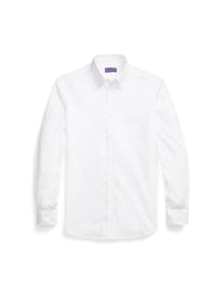 Chemise en grain Oxford délavée - Blanc