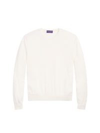 Pull col rond en coton - Optic White
