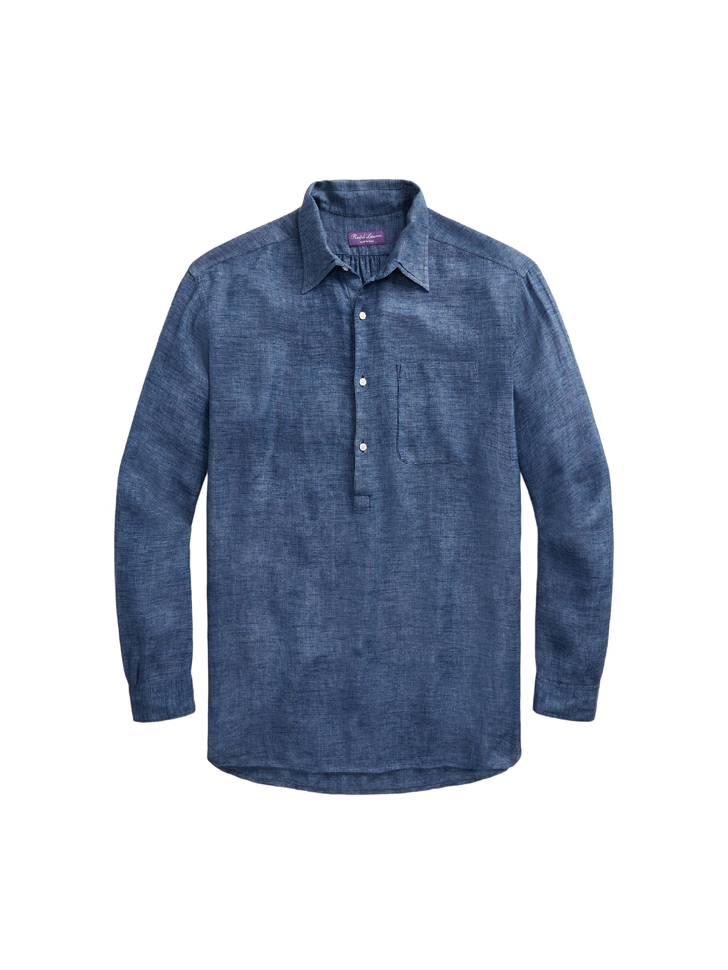 Linen dobby shirt - Dark Indigo