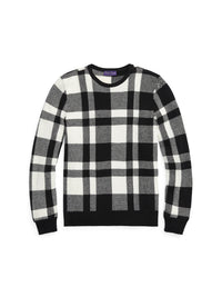 Pull en cachemire écossais - Classic Black With Lux Cream