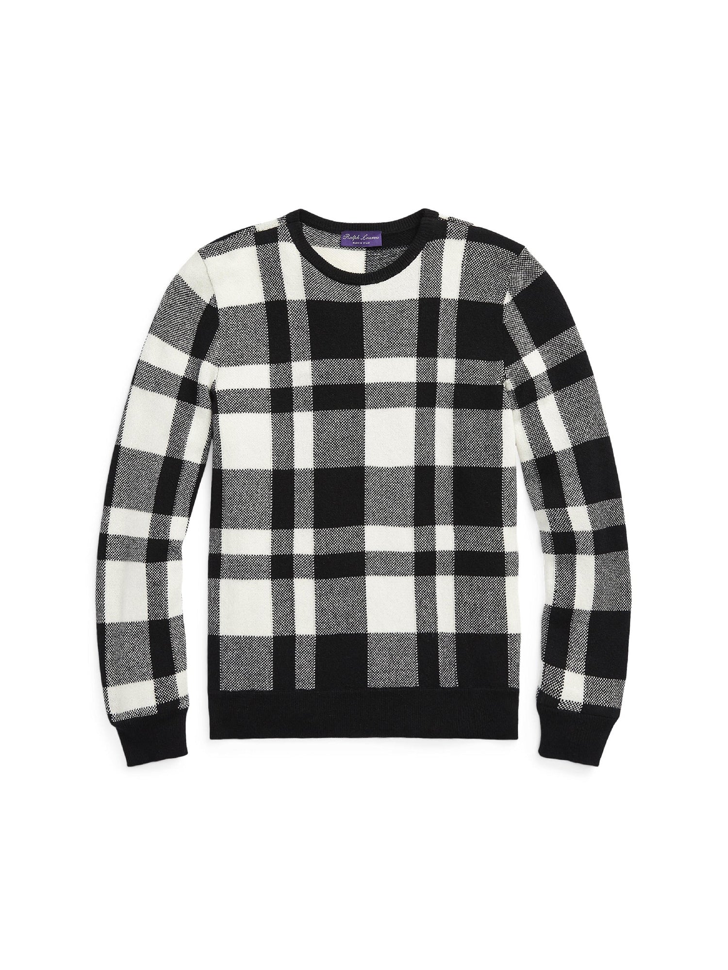 Pull en cachemire écossais - Classic Black With Lux Cream