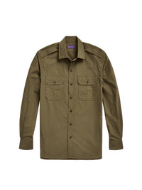 Poplin shirt - Olive Night