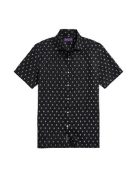 Chemise à motif en sergé - Black & Tan