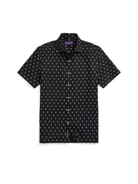 Chemise à motif en sergé - Black & Tan