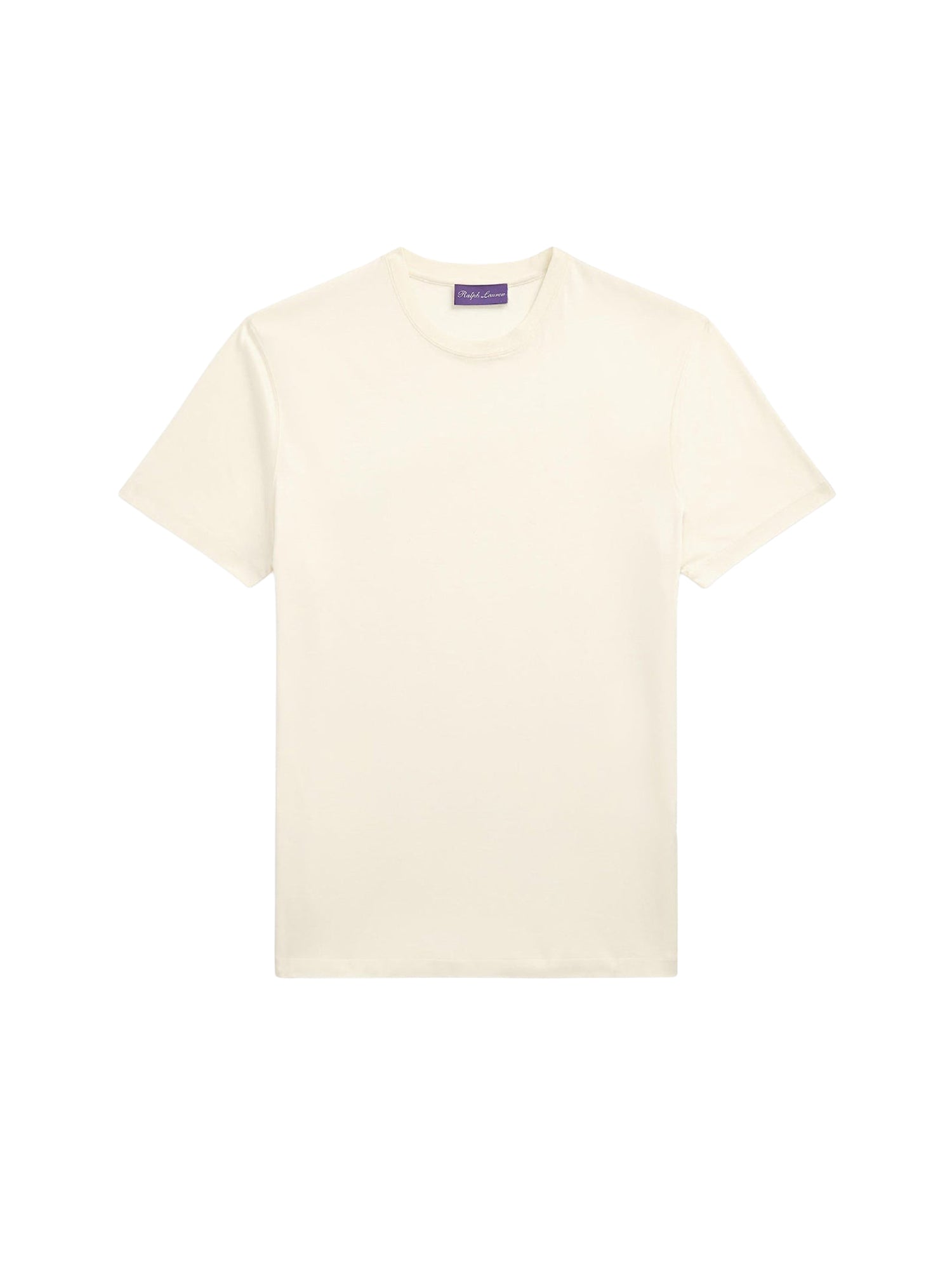 T-shirt à col rond en interlock  - Classic Cream