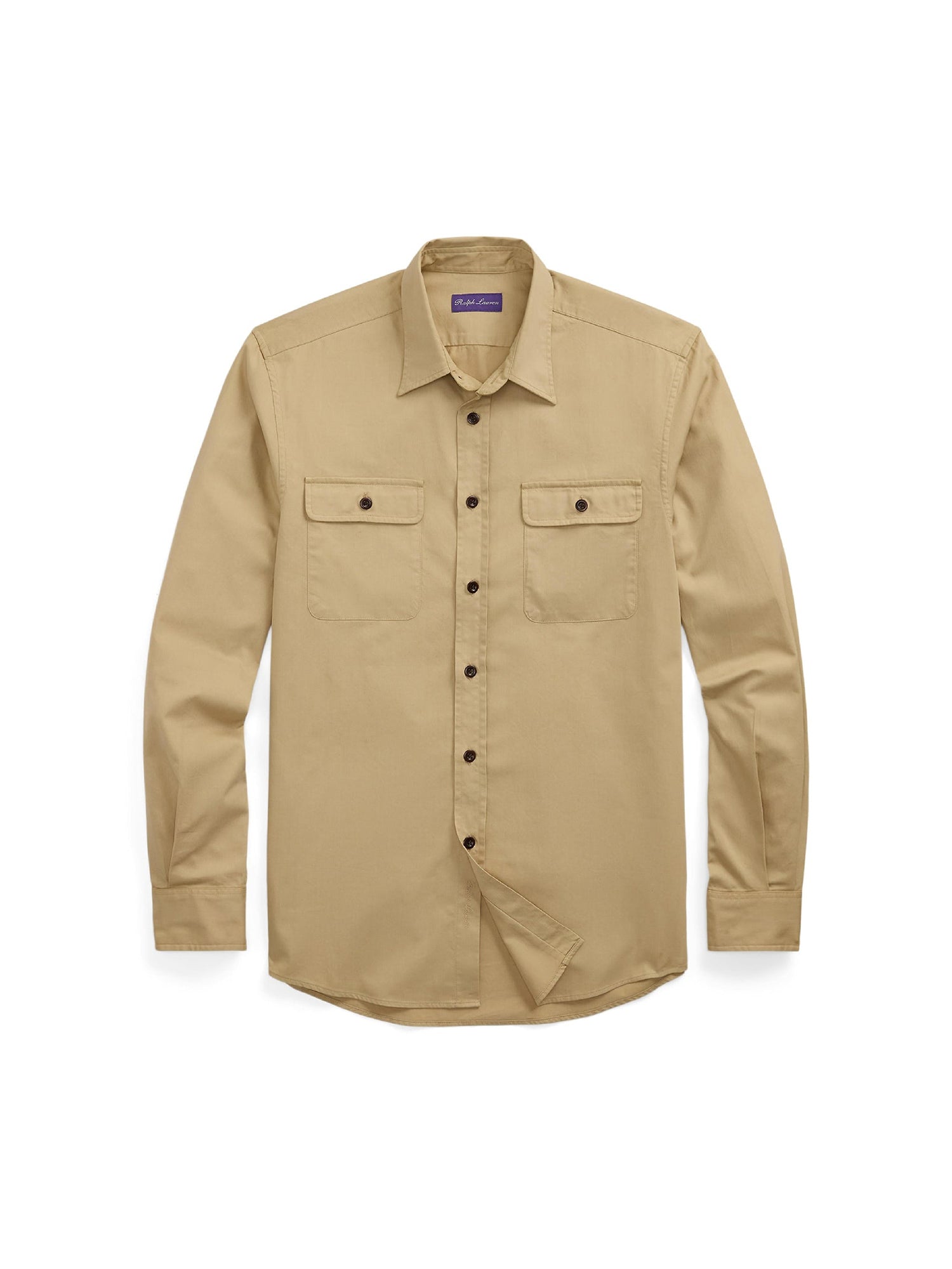 Shirt with chest pocket - Tan
