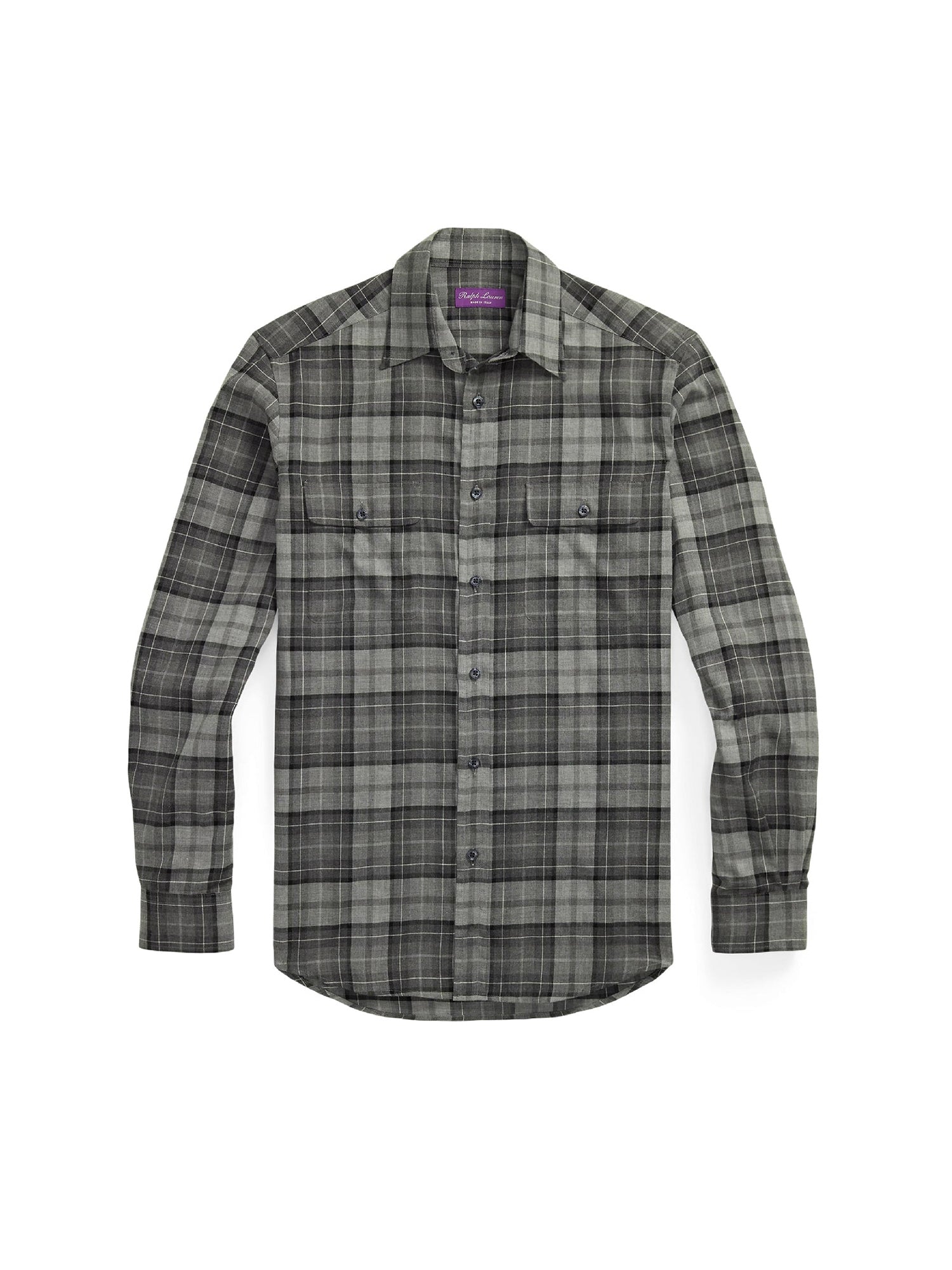 Chemise en sergé écossais - Grey Melange