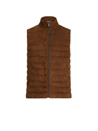 Doudoune gilet Hoffman en daim - Chestnut Brown