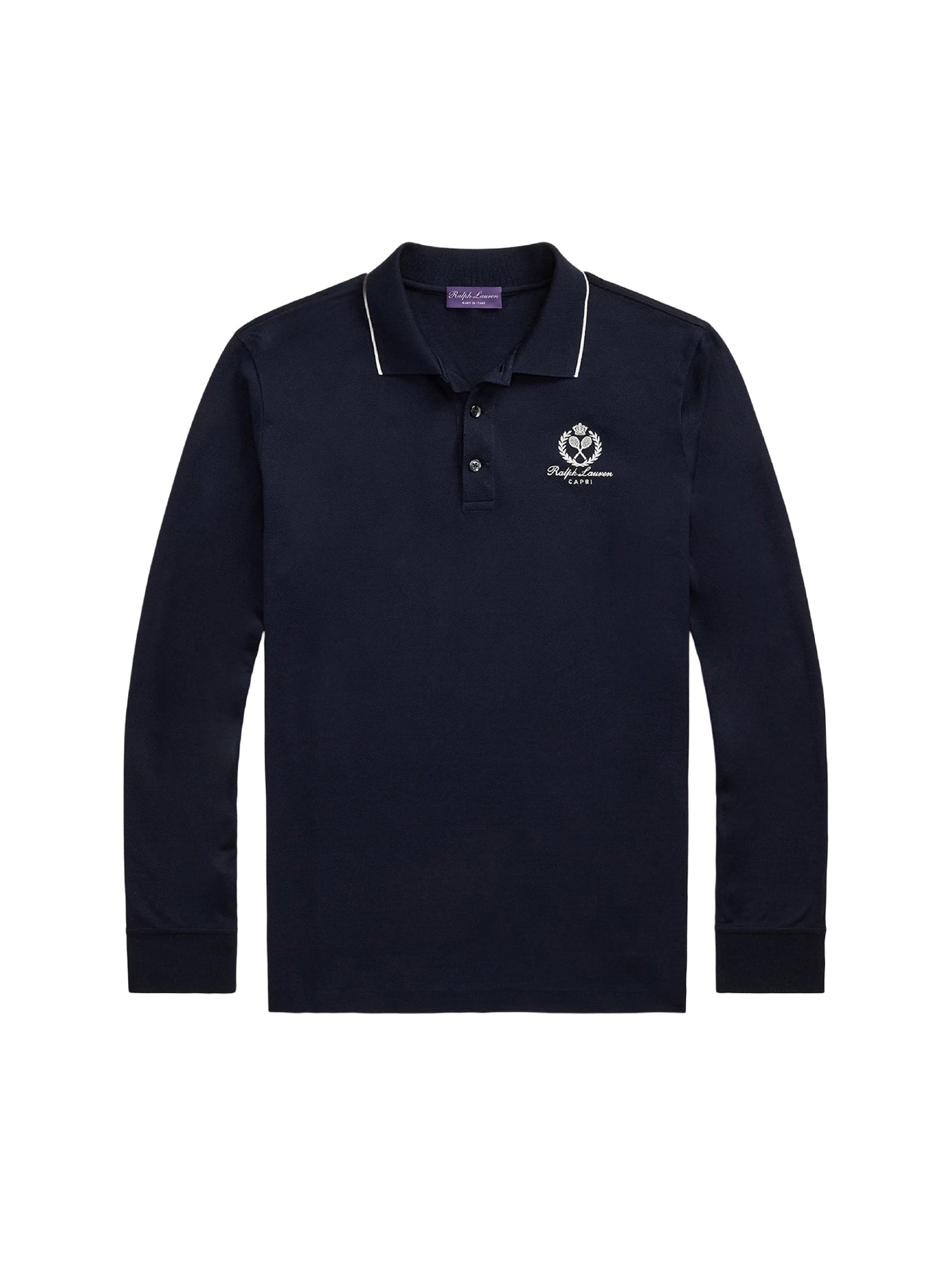 Piqué polo shirt with embroidered badge - Classic Chairman Navy
