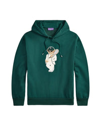 Sweat à capuche Polo Bear en molleton - Moss Agate