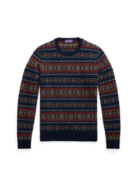 Pull Fair Isle en laine et cachemire mélangé - Equestrian Navy Mu