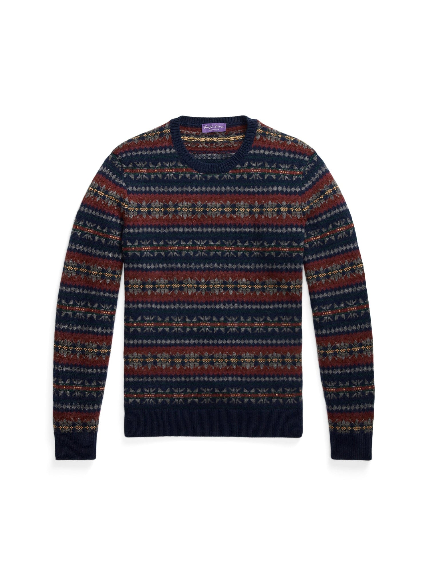 Pull Fair Isle en laine et cachemire mélangé - Equestrian Navy Mu