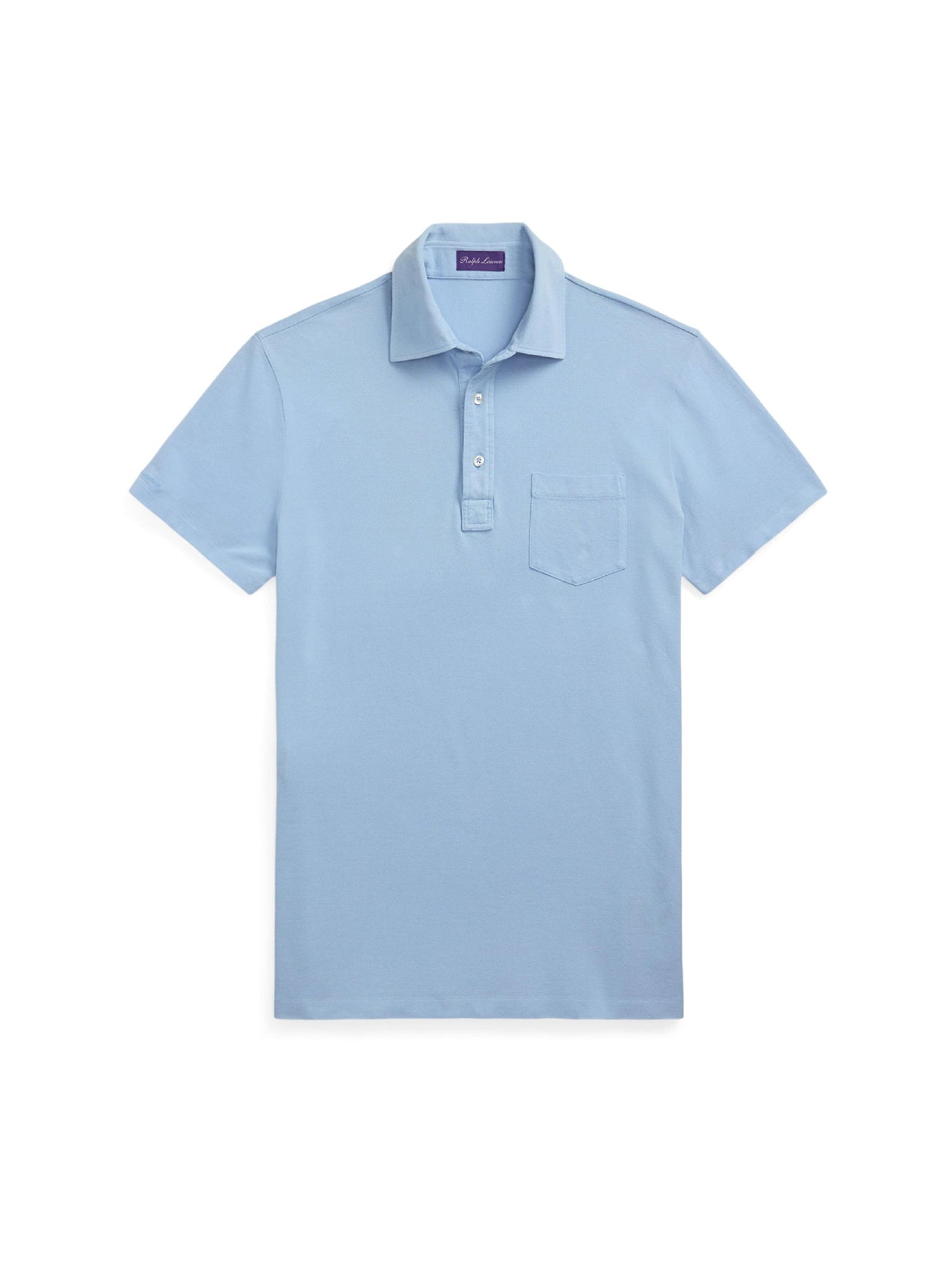 Polo lavé Custom Slim Fit en piqué - Chambray Blue