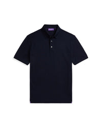 Silk pique polo shirt - Classic Chairman Navy Emb