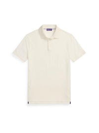 Silk piqué polo shirt - Off White