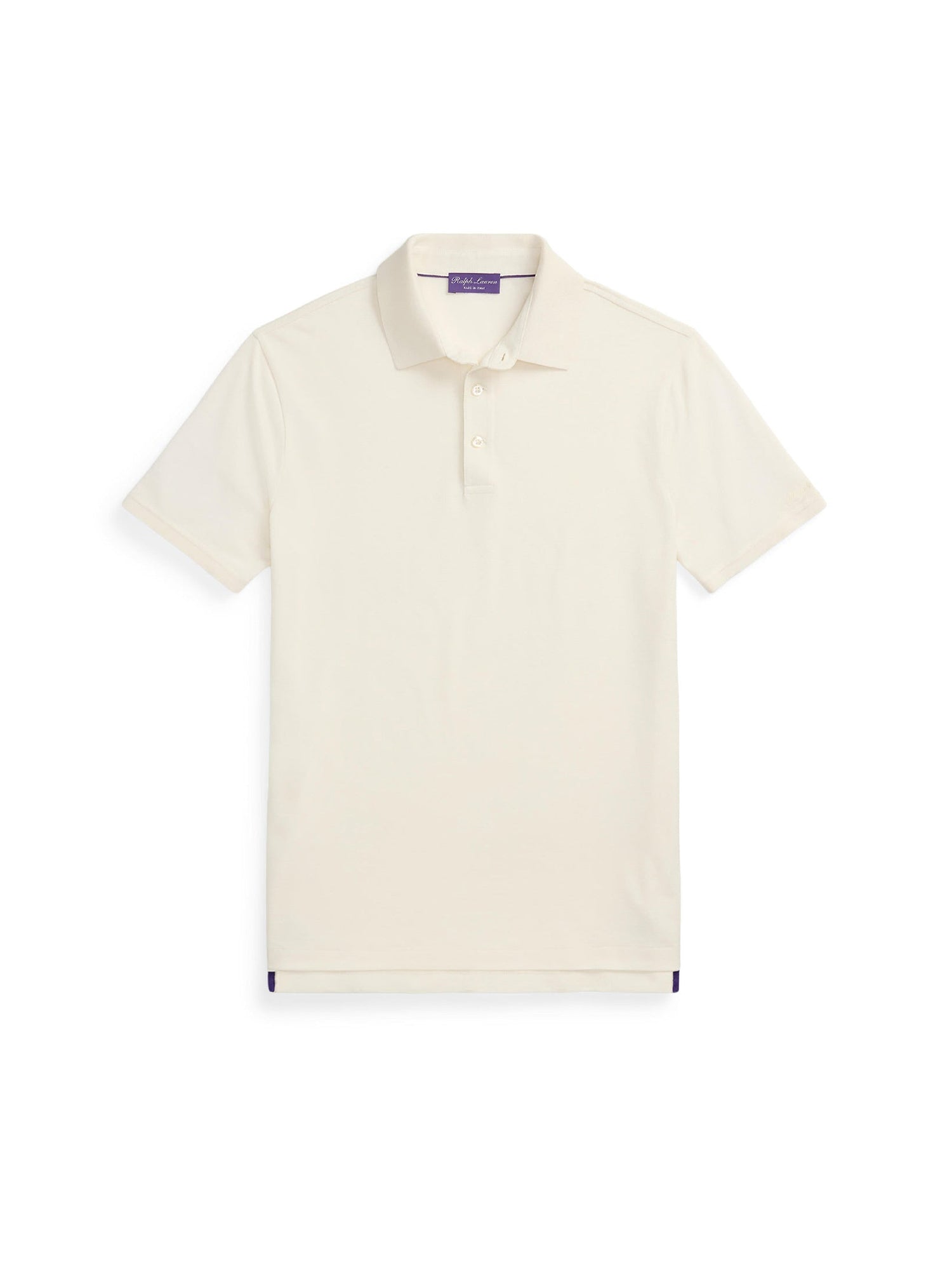 Silk piqué polo shirt - Off White