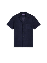 Riviera safari shirt in terry fleece - Classic Chairman Navy