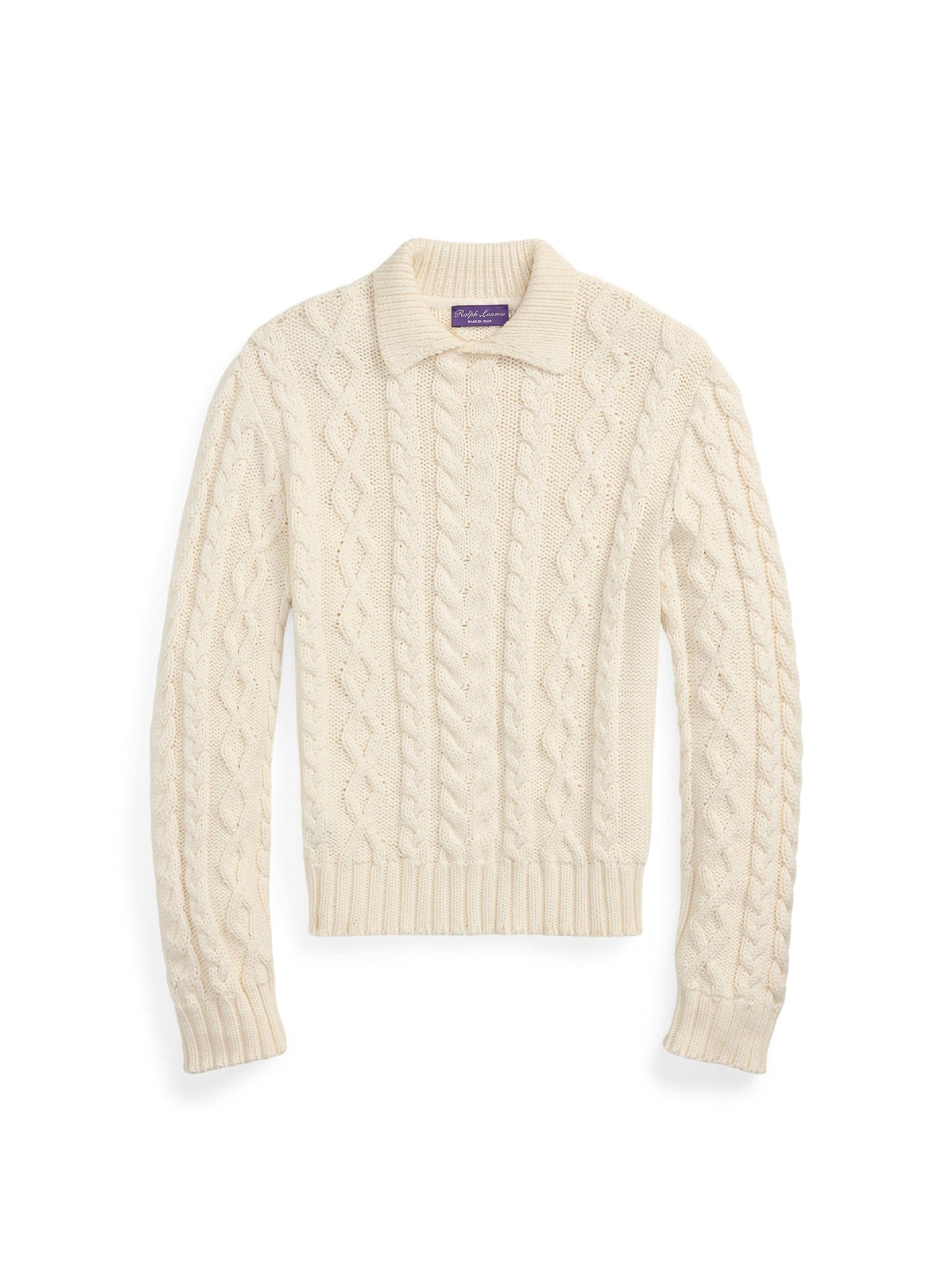 Pull à torsades coton mélangé - Classic Cream