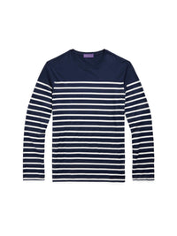 Striped long-sleeved T-shirt - Classic Chairman Navy & Dckwsh W