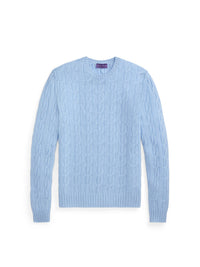 Pull en cachemire torsadé - Chambray Blue