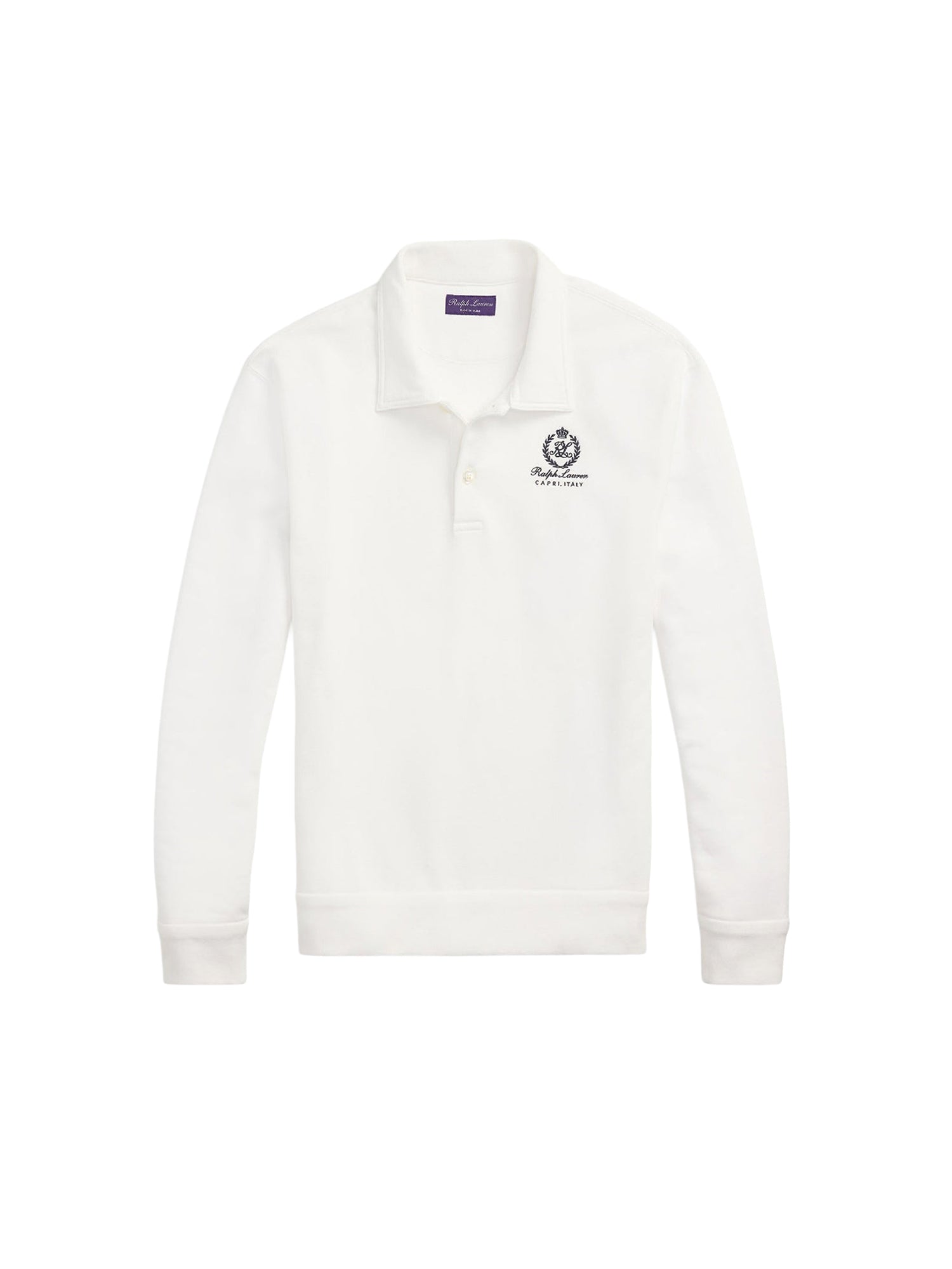 Polo avec écusson brodé en molleton - Classic White