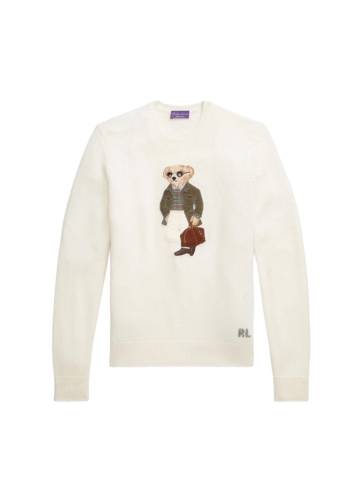 Polo Bear cashmere jumper - Classic Cream