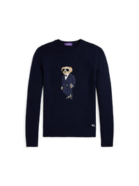 Pull à col rond en cachemire - Bleu marine