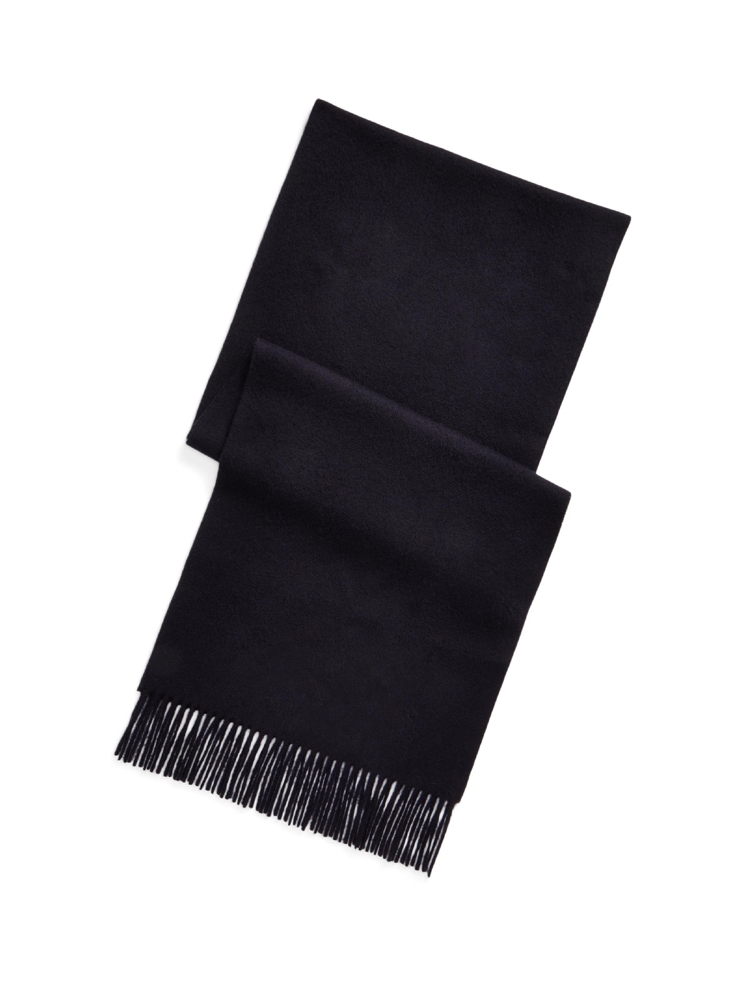 Écharpe à franges en cachemire - Navy