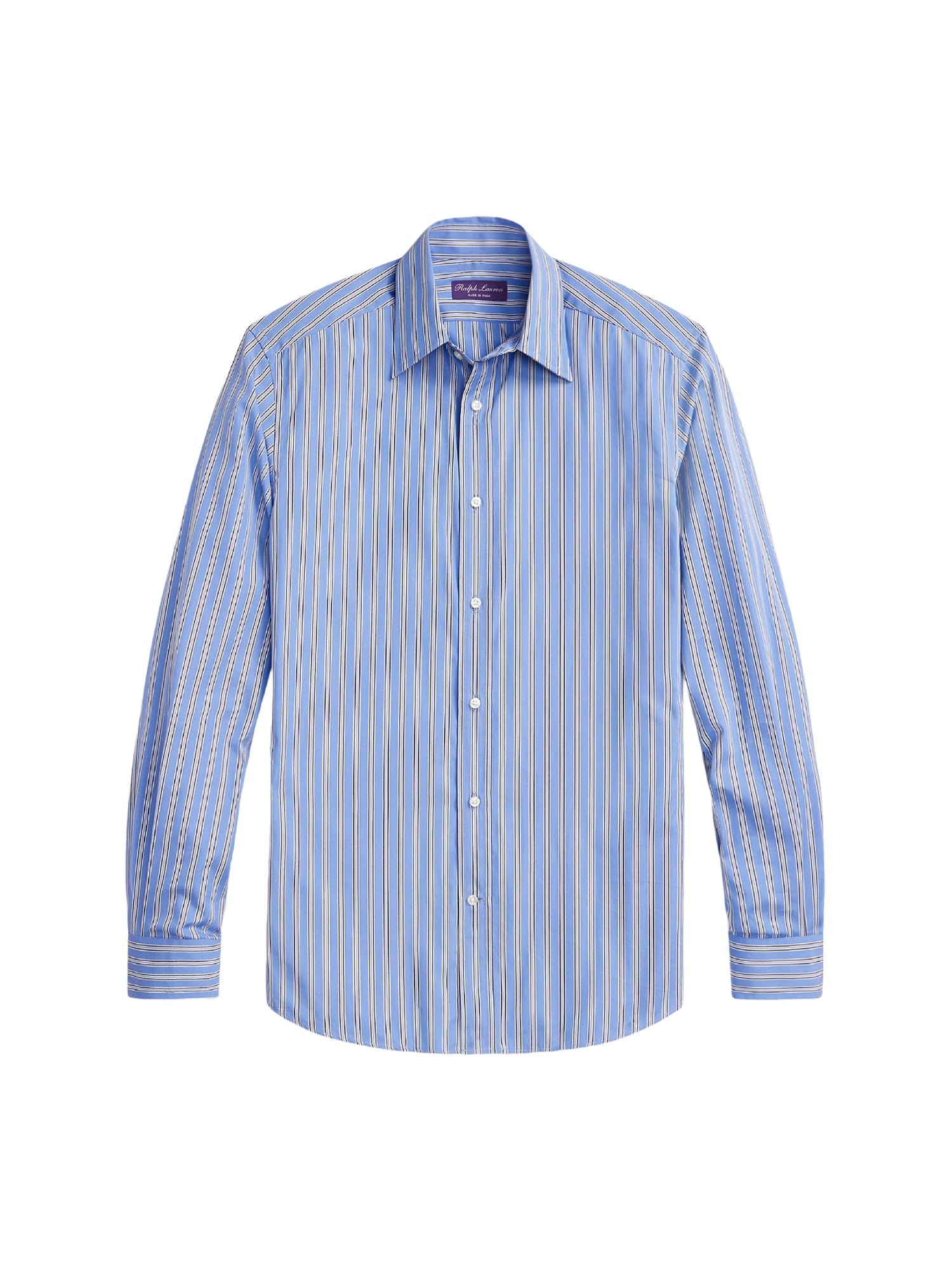 Striped poplin shirt - Blue & White