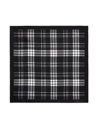 Pochette en sergé de soie écossais - Black & White