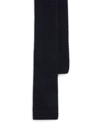 Cravate en maille et cachemire mélangé - Navy
