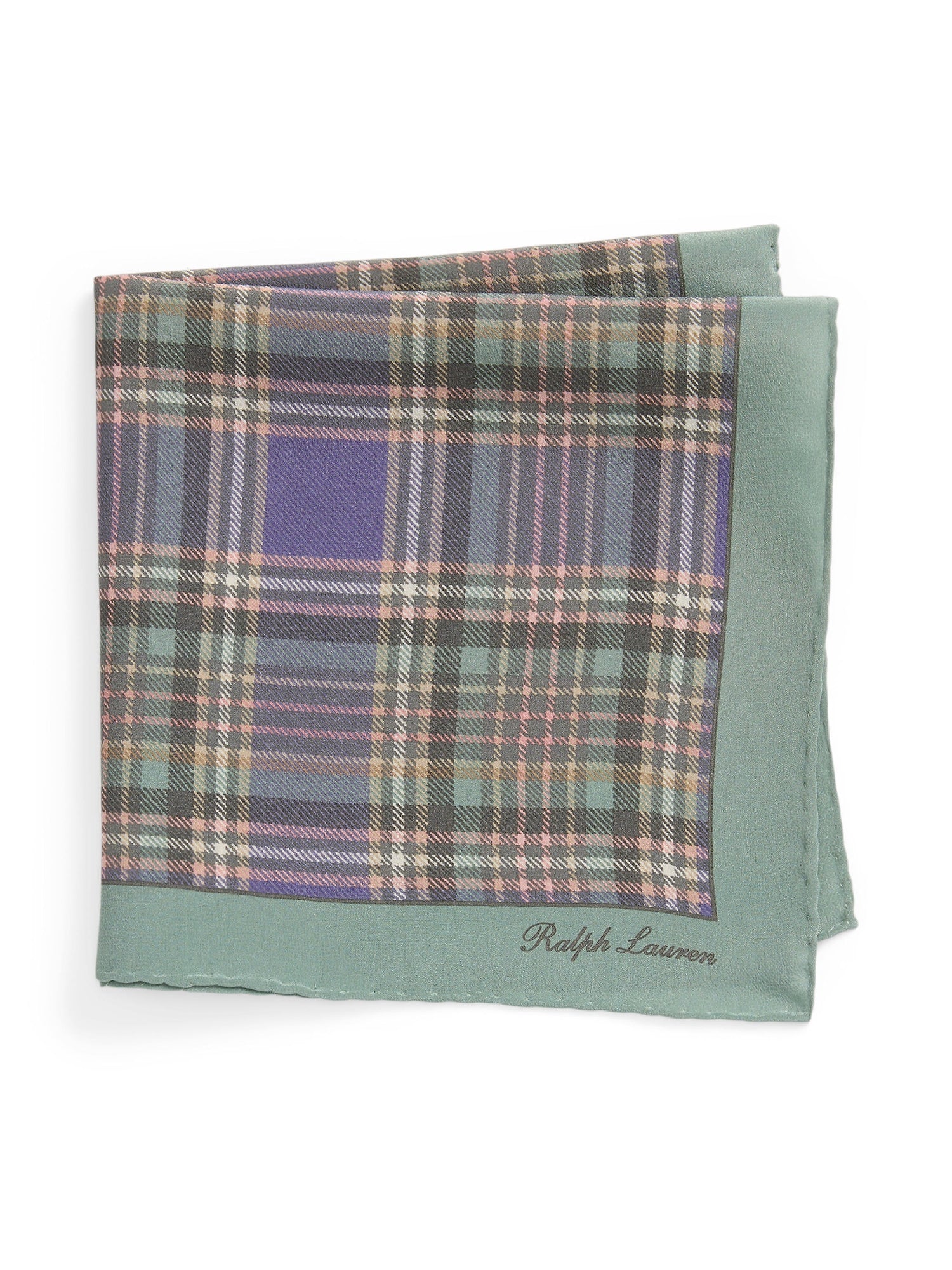 Tartan silk crepe clutch bag - Multicolour