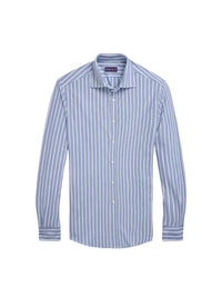Striped shirt in stretch jersey - Blue & White