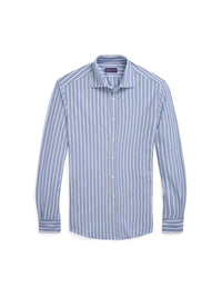 Chemise rayée en jersey stretch - Blue & White