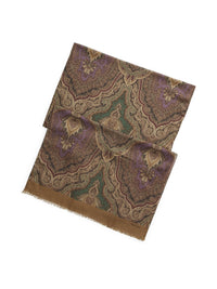Écharpe en cachemire - Brown, Multicolore & Paisley