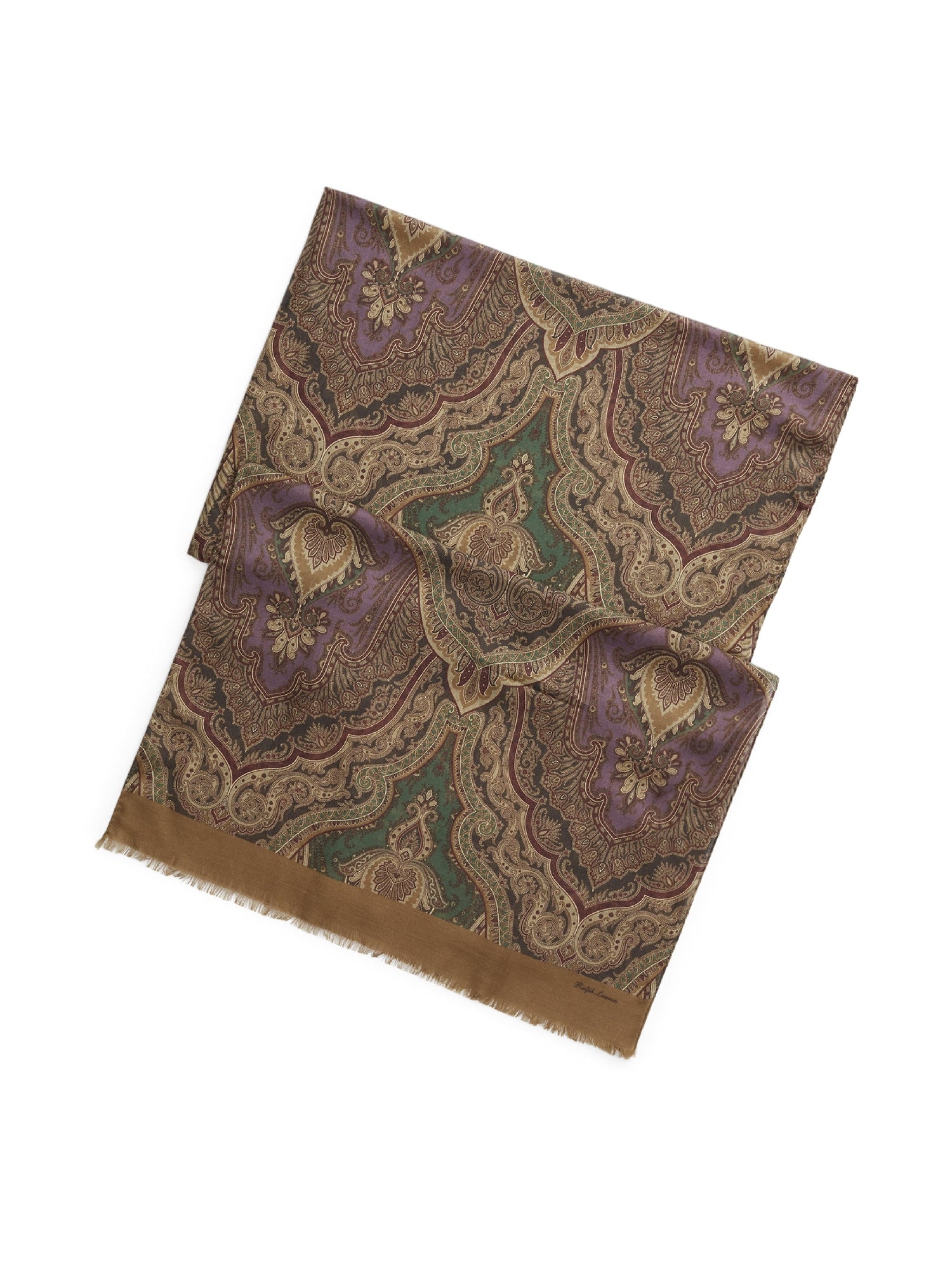 Écharpe en cachemire - Brown, Multicolore & Paisley