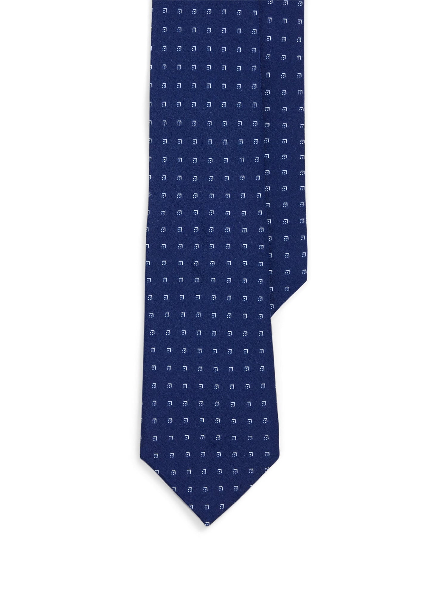 Square silk tie - Navy