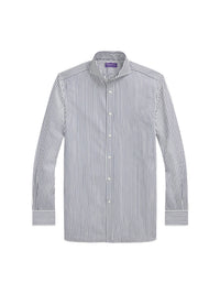 Chemise rayée en popeline - White & Navy